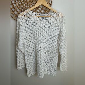 Elegant White Knit Sweater for Women